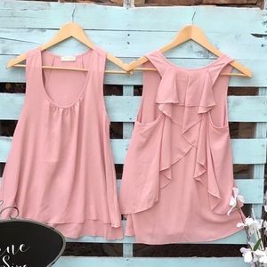 Dusty rose layered tank